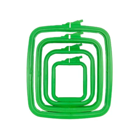 Nurge Square (rectangulaire) Cerceaux en plastique 14,5 * 16,5 cm (vert) 170-12 grenons