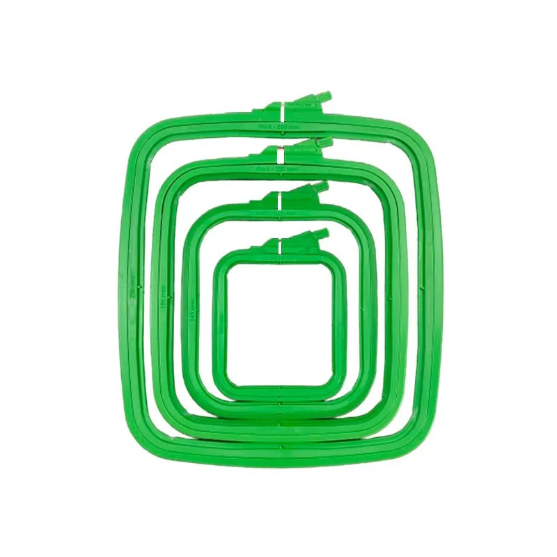 Nurge Square (rectangulaire) Cerceaux en plastique 14,5 * 16,5 cm (vert) 170-12 grenons