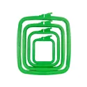 Nurge Square (rectangulaire) Cerceaux en plastique 14,5 * 16,5 cm (vert) 170-12 grenons