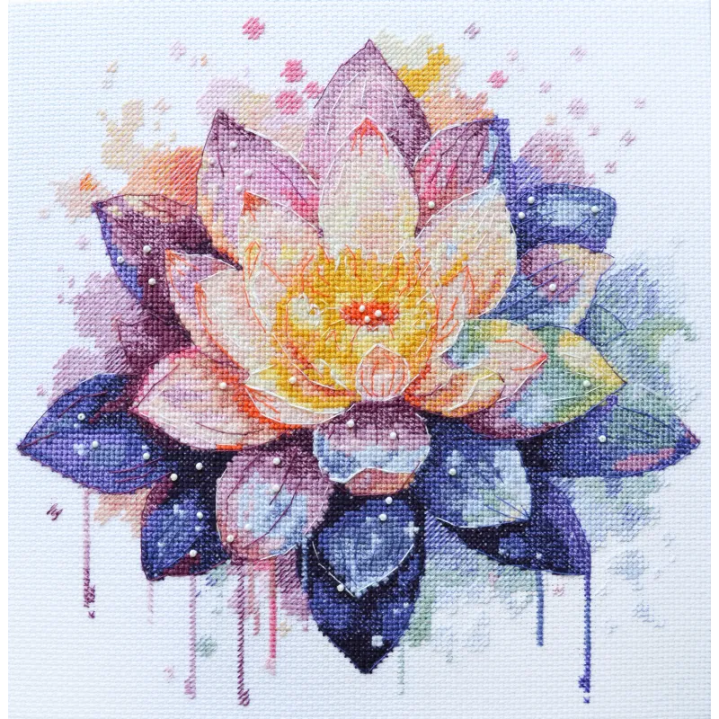 Kreuzstich-Sets Leuchtender Lotus (Deco Scenes) 24x24 cm AAH-212