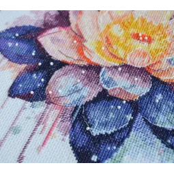 Kits de point de croix Lotus brillant (Scènes Déco) 24x24 cm AAH-212