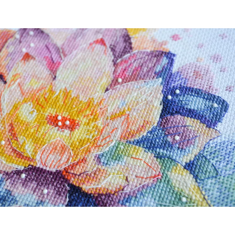 Kreuzstich-Sets Leuchtender Lotus (Deco Scenes) 24x24 cm AAH-212