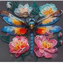 Kit de broderie de perles principal Ailes vacillantes (Décors) 20x20 cm AAMB-106