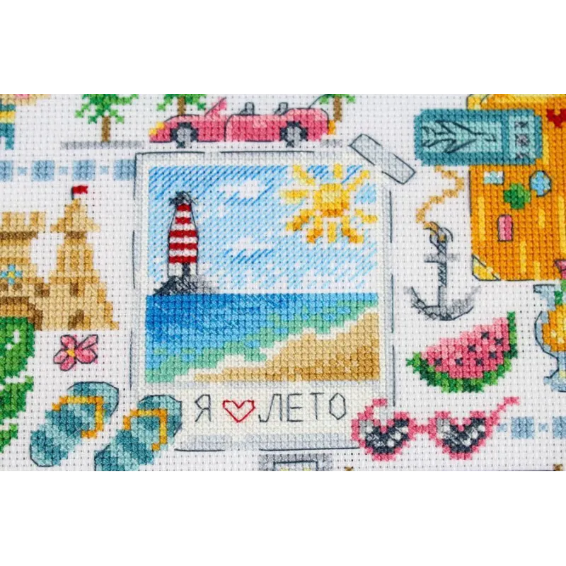 Cross stitch kit "Sampler. On the beach" SNV-883