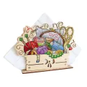 Cross-stich on wooden base "Napkin holder “Handicraft corner” SO-107