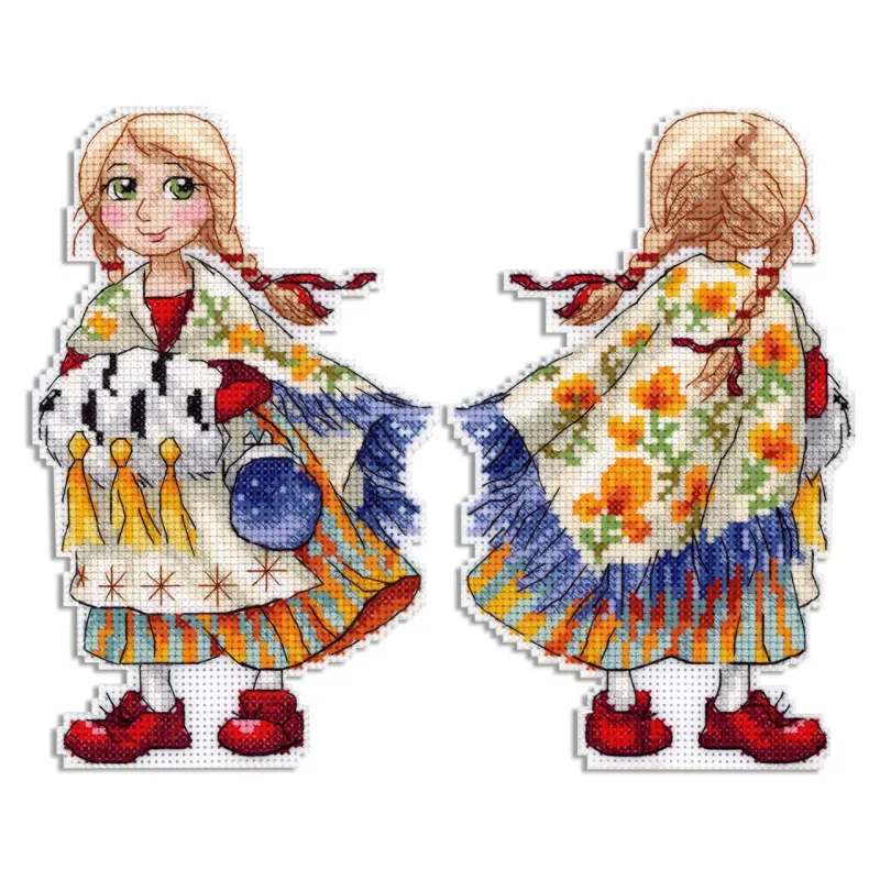 Cross stitch kit "Girl in red shoes" SR-924