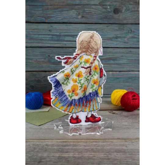 Cross stitch kit "Girl in red shoes" SR-924