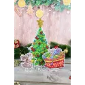 Cross stitch kit "Christmas tree with gifts. Set of 3 scenes + stand" SR-945