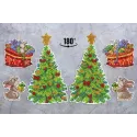 Cross stitch kit "Christmas tree with gifts. Set of 3 scenes + stand" SR-945