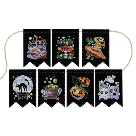 Cross stitch kit "Garland “Witchcraft stories” (7 flags)" ST-1078