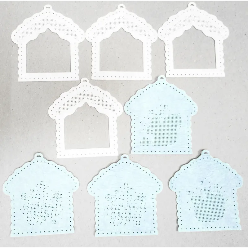 Cross stitch kit "Christmas tree houses, set of 2 pcs" ST-1079