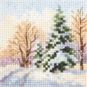 Cross stitch kit "Winter came. Spruce under the snow" S0-237