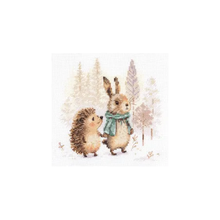 Cross stitch kit "Tales of the forest. Hare and hedgehog" S0-244