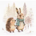 Cross stitch kit "Tales of the forest. Hare and hedgehog" S0-244