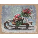 Cross stitch kit "Christmas sleigh" S1603