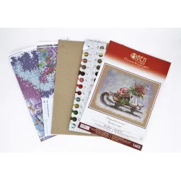 Kryželiu siuvinėjimo rinkinys "Kalėdų rogės" S1603