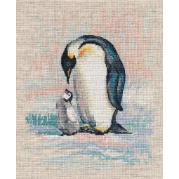Cross stitch kit "Penguins" S1606