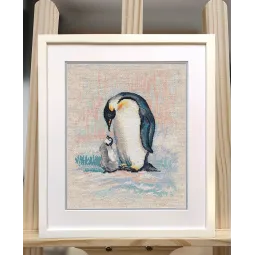 Набор для вышивания крестиком "Пингвины" S1606