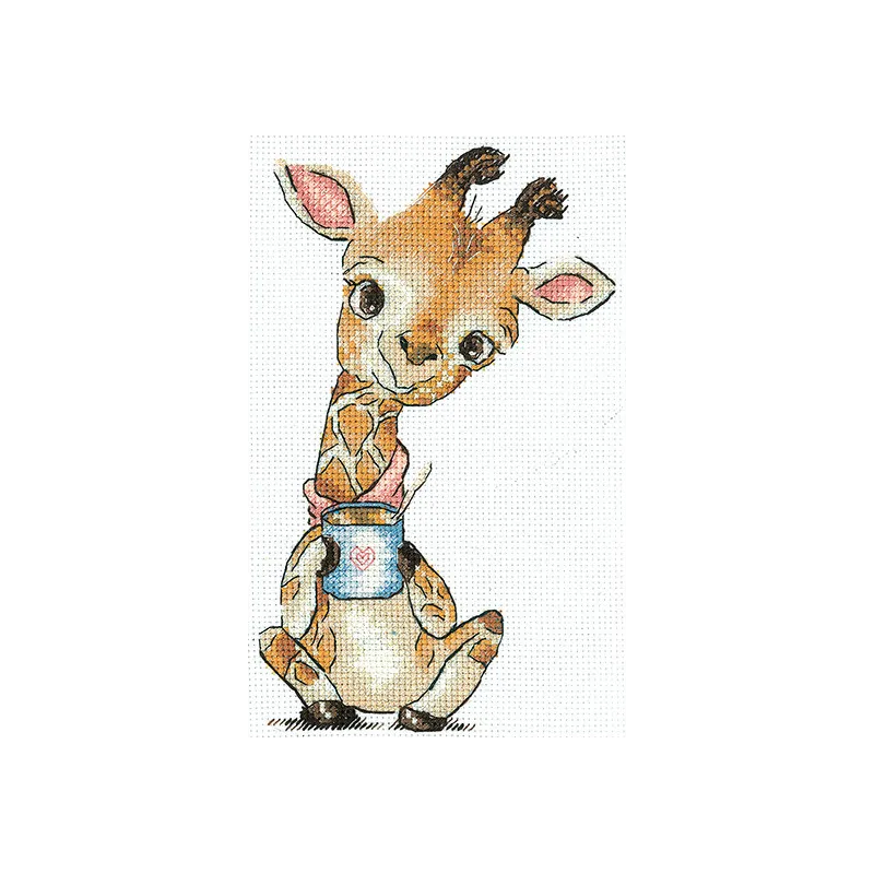 Cross stitch kit "Coffee lovers. Giraffe" SANK-65