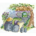 Cross stitch kit "Housewarming. Hedgehogs" SANN-33