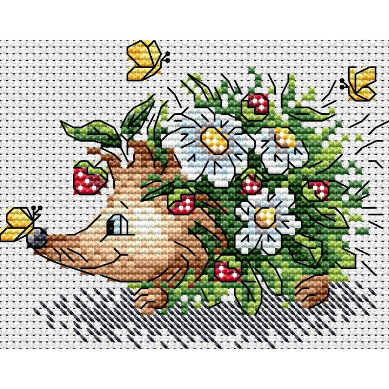 Cross stitch kit "Spring hedgehog" SM-660