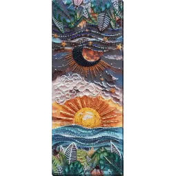 Kit de broderie de perles principal - Entre le jour et la nuit (Scènes Déco) 40x16 cm AAB-918