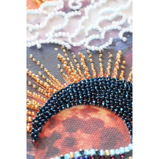 Haupt-Bead-Stickerei-Set - Zwischen Tag und Nacht (Deco Scenes) 40x16 cm AAB-918