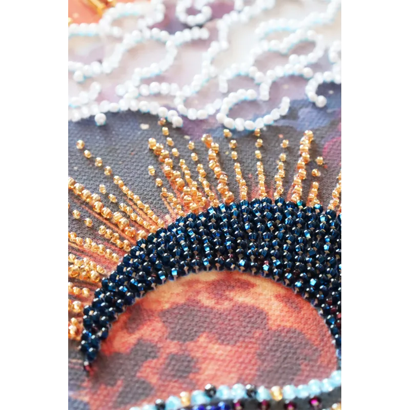 Haupt-Bead-Stickerei-Set - Zwischen Tag und Nacht (Deco Scenes) 40x16 cm AAB-918