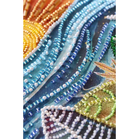 Haupt-Bead-Stickerei-Set - Zwischen Tag und Nacht (Deco Scenes) 40x16 cm AAB-918