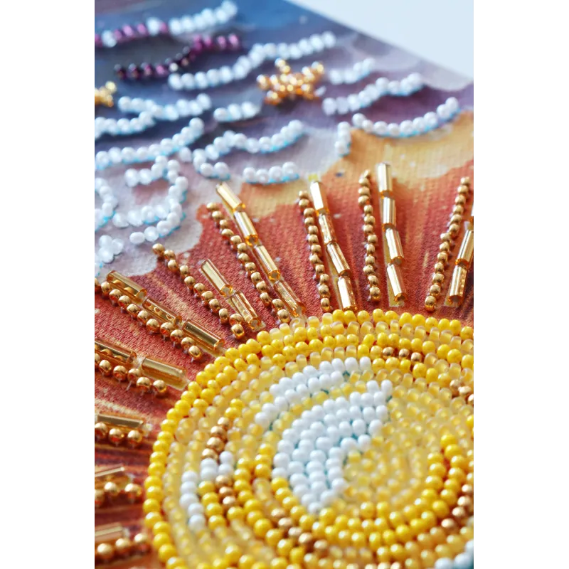 Haupt-Bead-Stickerei-Set - Zwischen Tag und Nacht (Deco Scenes) 40x16 cm AAB-918