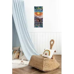 Haupt-Bead-Stickerei-Set - Zwischen Tag und Nacht (Deco Scenes) 40x16 cm AAB-918