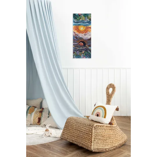 Haupt-Bead-Stickerei-Set - Zwischen Tag und Nacht (Deco Scenes) 40x16 cm AAB-918