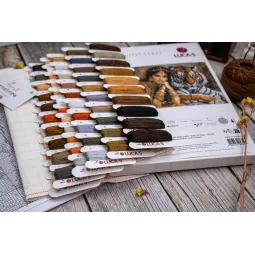 Kit de point de croix La princesse indienne et le tigre royal 63,5x38 cm SBU5060