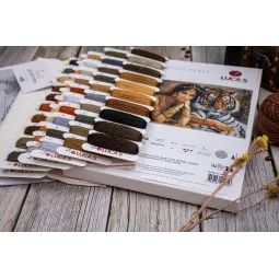 Набор для вышивания крестом Индийская принцесса и Королевский тигр 63,5x38 см SBU5060