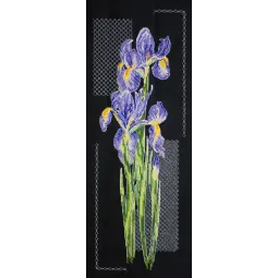 Kit de point de croix Iris japonais 16x43 cm AAH-151