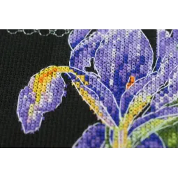 Cross stitch kit Japanese irises 16x43 cm AAH-151