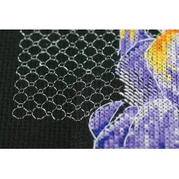 Cross stitch kit Japanese irises 16x43 cm AAH-151