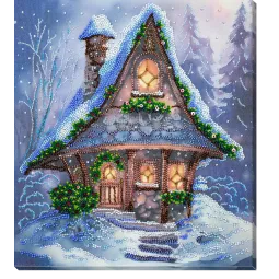 Main Bead Embroidery Kit When winter blows cold (Winter tale) 25x28 cm AAB-892