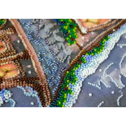 Main Bead Embroidery Kit When winter blows cold (Winter tale) 25x28 cm AAB-892