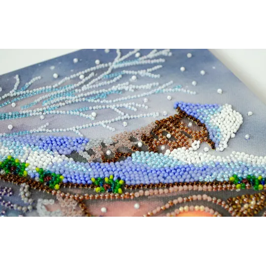 Hauptperlenstick-Set Wenn der Winter kalt weht (Wintermärchen) 25x28 cm AAB-892