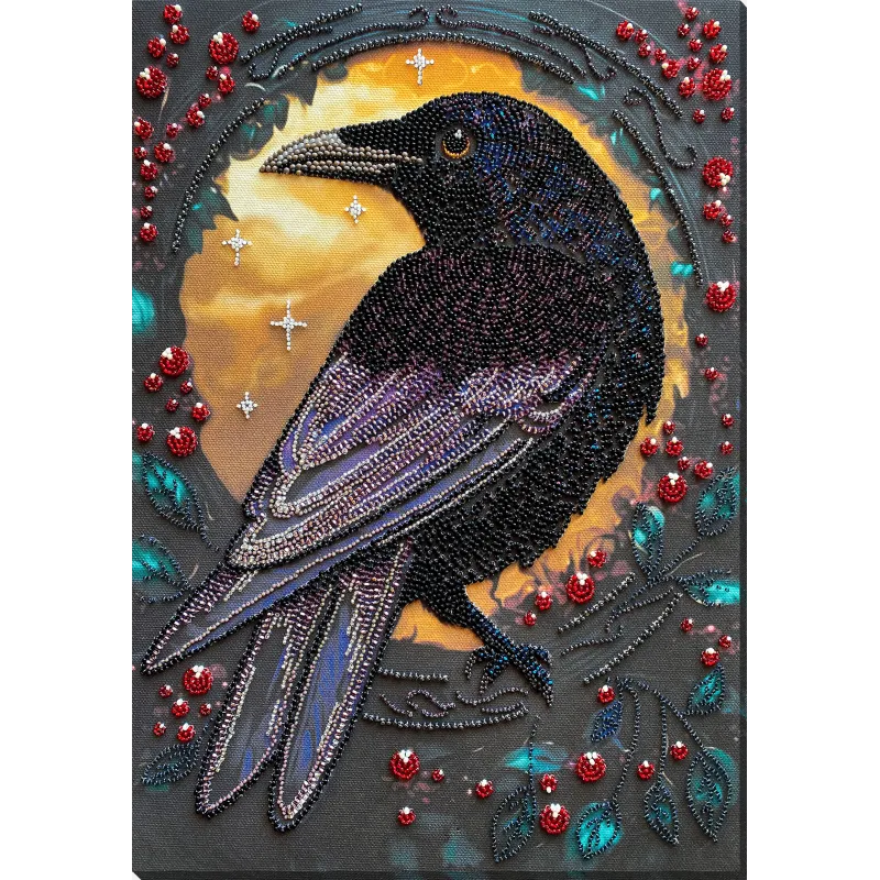 Main Bead Embroidery Kit - Black raven AAB-904