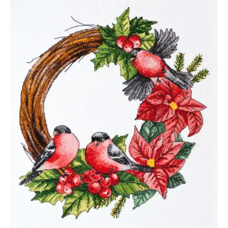 Cross-stitch kits - Christmas wreath AAH-154