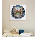 Kreuzstich-Set Teeparty am Fenster 23x23 cm AAH-199