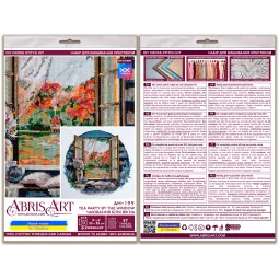 Набор для вышивания крестиком Чаепитие у окна 23x23 см AAH-199