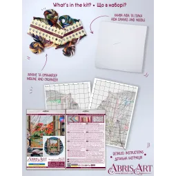 Kreuzstich-Set Teeparty am Fenster 23x23 cm AAH-199