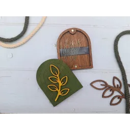 Деревянный футляр для игл. Бохо Коричневый KF056/111B