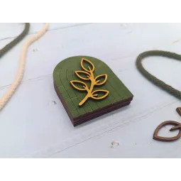 Деревянный футляр для игл. Бохо Коричневый KF056/111B