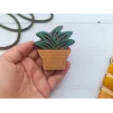 Wooden needle case. Succulent KF056/115