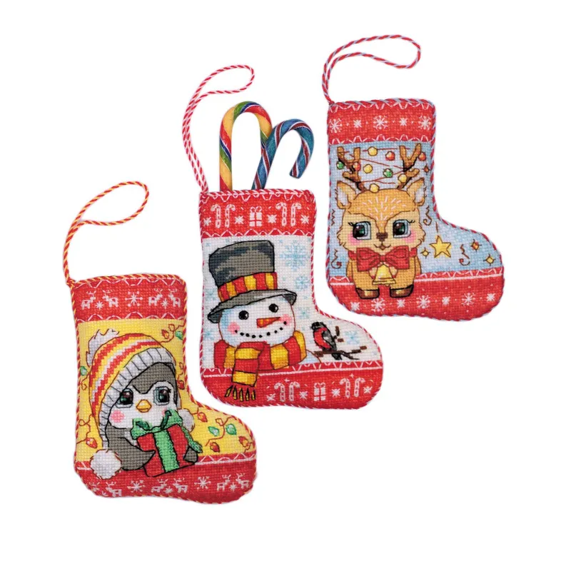 Kreuzstich-Set Weihnachtsstrümpfe 11x15 SR2239AC