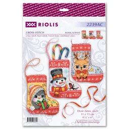 Kit de point de croix Bas de Noël 11x15 SR2239AC